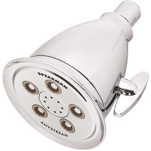 Speakman S-2005-HB 3-Spray 4.1 in. Single Wall MountHigh Pressure Fixed Adjustable Shower Head in Polished Chrome