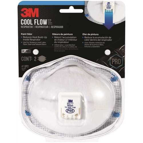 3M 8577P2-DC-PS P95 Paint Odor Valve Respirator Mask - Pair