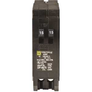 Square D HOMT1515CP Homeline 2-15 Amp Single-Pole Tandem Circuit Breaker