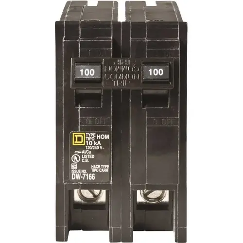 Homeline 100 Amp 2-Pole Circuit Breaker - Clear Packaging