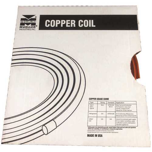 Mueller Streamline UT04025 1/4 in. x 25 ft. Copper Utility Coil