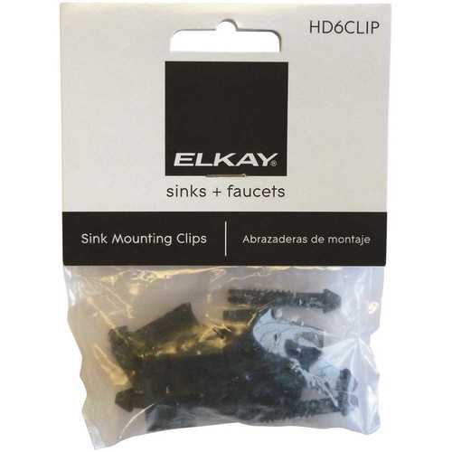 Elkay HD6CLIP Heavy-Duty Long Clips and Screws - pack of 6
