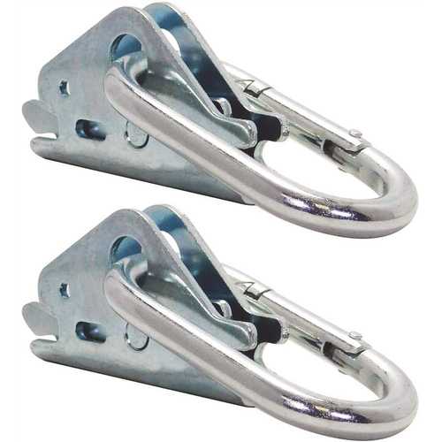 SNAP-LOC SLAEASHI2 1-1/2 x 3-1/8 Zinc-Plated Spring-Loaded Snap Hook to Connect Rope, Cable and Hook Straps to E-Tracks