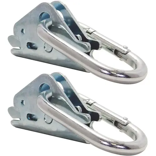 1-1/2 x 3-1/8 Zinc-Plated Spring-Loaded Snap Hook to Connect Rope, Cable and Hook Straps to E-Tracks