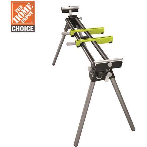 RYOBI RMS10G Stationary Miter Saw Stand with ToolLess Height Adjustment