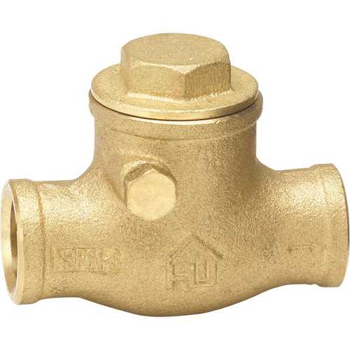 3/4 in. Brass Sweat x Sweat Swing Check Valve