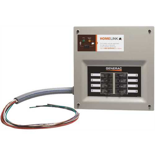 Upgradeable Manual Transfer Switch for 8 Circuits