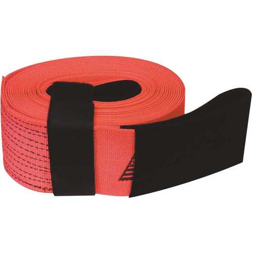 SNAP-LOC SLTT430K20R 4 in. x 30 ft. x 20,000 lbs. Tow and Lifting Strap with Hook and Loop Storage Fastener in Red
