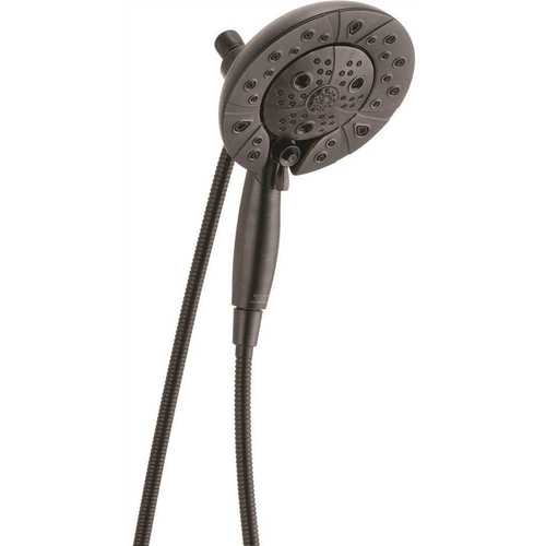 In2ition Two-in-One 5-Spray 6.6 in. Dual Wall Mount Fixed and Handheld H2Okinetic Shower Head in Venetian Bronze