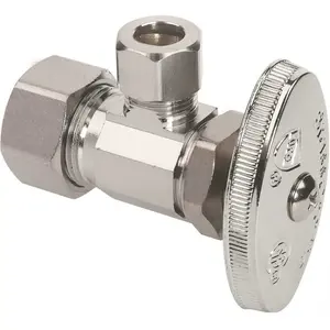 BrassCraft OCR19X C 1/2 in. Nom Comp Inlet x 3/8 in. OD Comp Outlet Multi-Turn Angle Stop