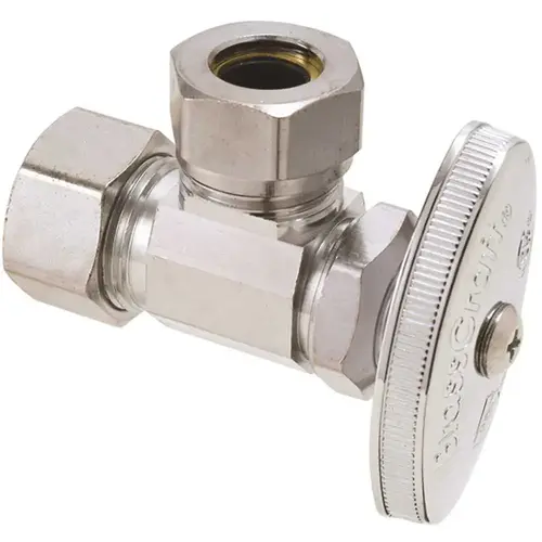 1/2 in. Nom Comp Inlet x 7/16 in. & 1/2 in. Slip-Joint Outlet Multi-Turn Angle Stop