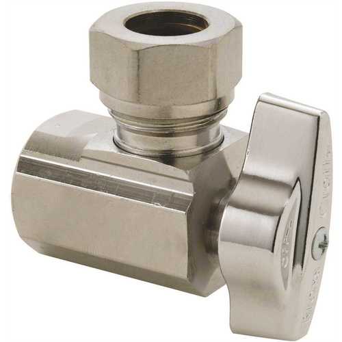 1/2 in. FIP Inlet x 7/16 in. & 1 /2 in. OD Slip-Joint Outlet 1/4-Turn Angle Ball Stop