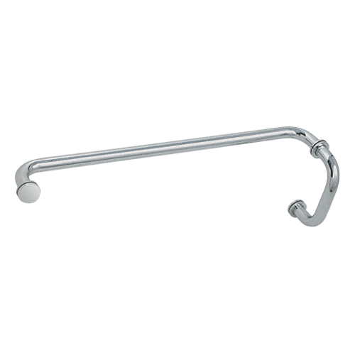 Satin Chrome 6" Pull Handle and 24" Towel Bar BM Series Combination With Metal Washers