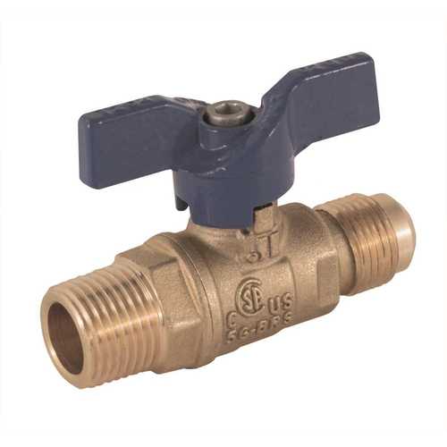 Gas Ball Valve, 3/8 in. flare x 1/2 in. MIP