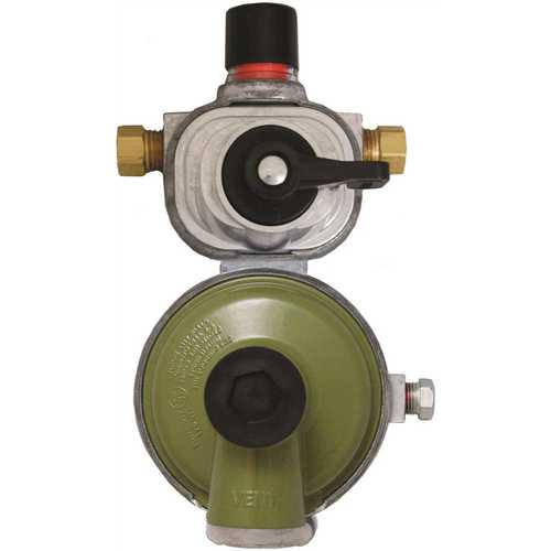 Automatic Changeover Regulator, High Capacity, 2 Stage, 1/4 in. Inverted Flare x 3/8 in. FNPT
