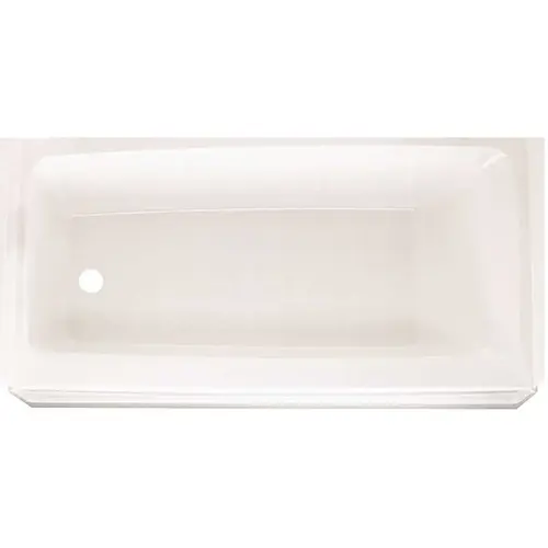 Swan BT-3060L-010 60 in. Fiberglass Left Drain Rectangular Alcove Bathtub in White