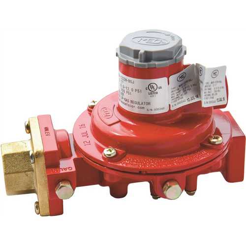 F. POL Inlet x 1/2 in. FNTP Outlet, 10 psi Compact First Stage Regulator
