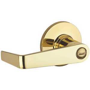 Kwikset 408CNL 3 RCAL RCS Carson Polished Brass Privacy Door Lever