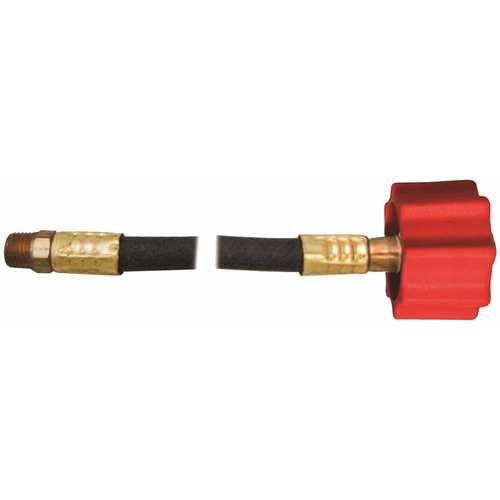 High Capacity Thermo Pigtail Hose Red QCC x 1/4 in. MNPT 400000 Btu/H 15 in