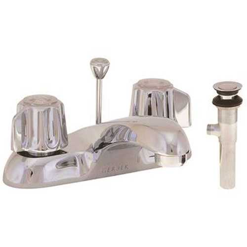 Gerber G0743431 Hardwater 4 in. Centerset 2-Handle Bathroom Faucet in Chrome