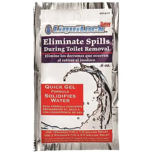 Oatey 31417 Liquilock 6 oz. Toilet Water Solidifier Gel