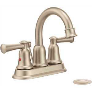 Cleveland Faucet Group 41217BN Capstone 4 in. Centerset 2-Handle Bathroom Faucet with Drain Assembly in Brushed Nickel