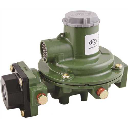 MEC Compact Second Stage Regulator 1/2 in. FNPT Inlet x 1/2 in. FNPT Outlet - 11 in. WC Outlet