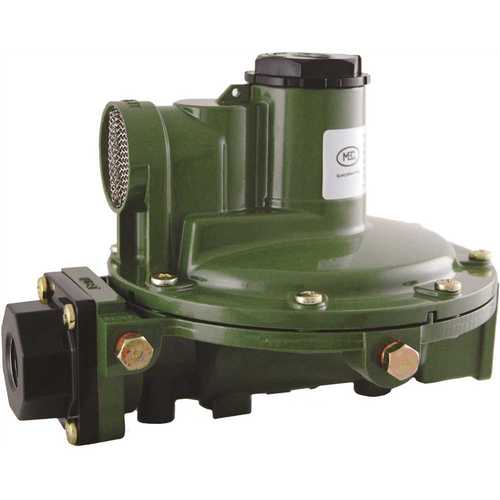 MEC Full Size Second Stage Regulator 1/2 in. FNPT Inlet x 3/4 in. FNPT Outlet - 11 in. WC Outlet