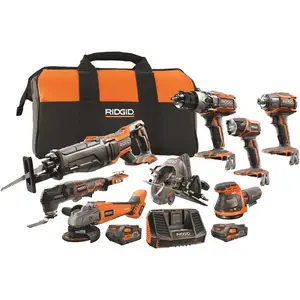 18-Volt Cordless 8-Piece Combo Kit with (1) 4.0 Ah Battery and (1) 2.0 Ah Battery, Charger, and Bag