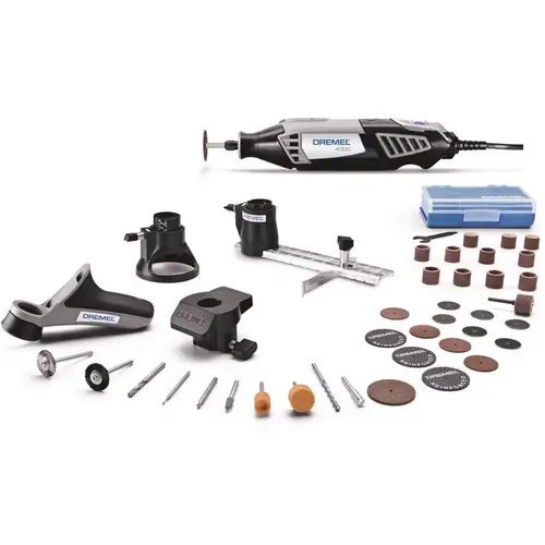 1.6 Amp 6 in. Variable Speed Corded Rotary Tool with 2 Guides, Grip Attachment, 36 Accessories and Case