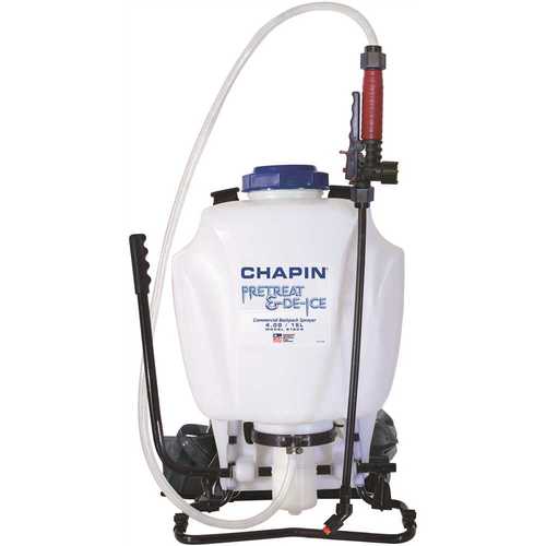 Chapin International 61808 4 Gal. Pre-Treat and Liquid Ice Melt Backpack Sprayer