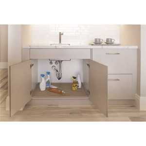 Xtreme Mats CMV-30-BEIGE 28 in. x 19 in. Beige Bathroom Vanity Depth Under Sink Cabinet Mat Drip Tray Shelf Liner