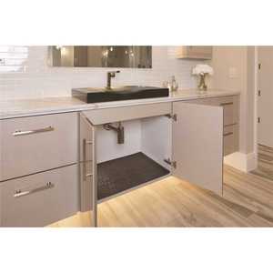 Xtreme Mats CMV-27-GREY 25 in. x 19 in. Grey Bathroom Vanity Depth Under Sink Cabinet Mat Drip Tray Shelf Liner