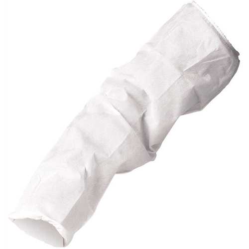 KLEENGUARD 36870 A20 Breathable Particle Protection Sleeve Protectors (), Serged Seam, Elastic Tops & Wrists, 21", White - pack of 200