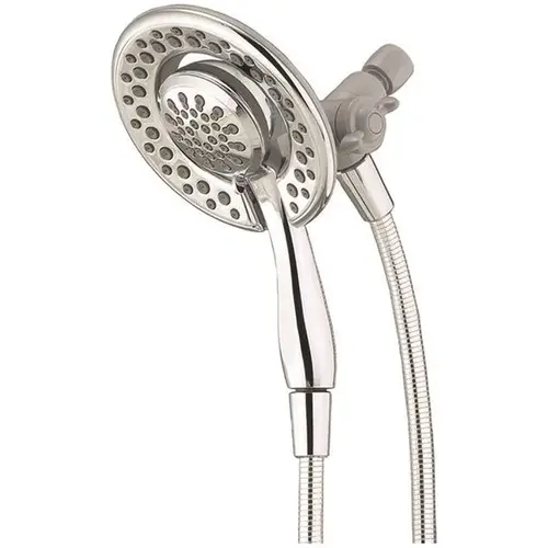 In2ition Two-in-One 4-Spray 6.1 in. Dual Wall Mount Fixed and Handheld Shower Head in Chrome