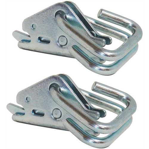 2 in. Zinc-Plated Hook Ring Adapter with Triangle Opening to Connect E-Track To Rope and Cable