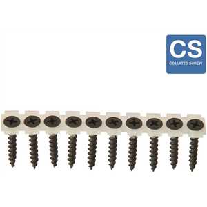 Grip-Rite CS158C1MBK #6 x 1-5/8 in. Coarse Phosphate-Plated Black Phillips Flat-Head Collated Drywall Screw