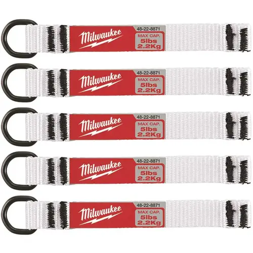 Milwaukee 48-22-8871 5 Lb. D-Ring Web Attachment Lanyard Accessory (5-Pack)