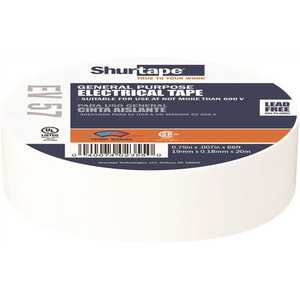 Shurtape 200783 EV 57 General Purpose Electrical Tape, UL Listed, WHITE, 7 mils, 3/4 in. x 66 ft. []