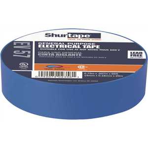 Shurtape 200786 EV 57 General Purpose Electrical Tape, UL Listed, BLUE, 7 mils, 3/4 in. x 66 ft. []