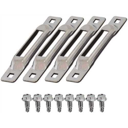 E-Track Single Strap Anchor Zinc with Self-Drilling Screws