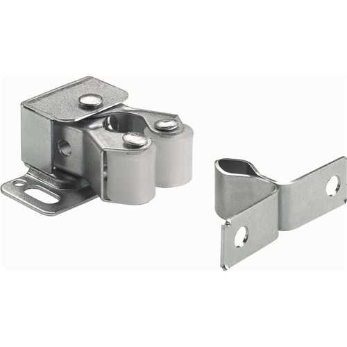 Double Roller Catch with Spear, Zinc Plated