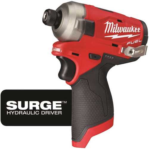 M12 FUEL SURGE 12-Volt Lithium-Ion Brushless Cordless 1/4 in. Hex Impact Driver (Tool-Only)