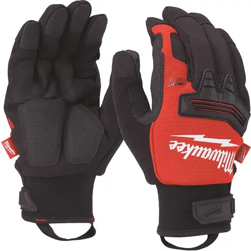 Unisex XL Synthetic Winter Demolition Glove Black & Red