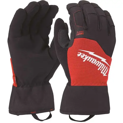 Unisex Medium Nylon Winter Performance Glove Black & Red