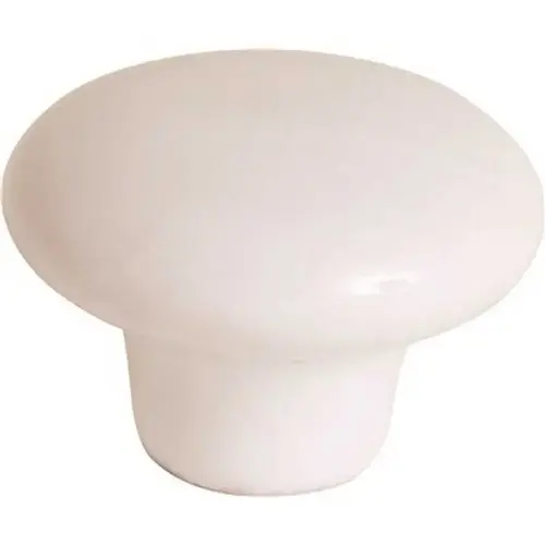 1-1/2 in. White Ceramic Cabinet Knob - pack of 5