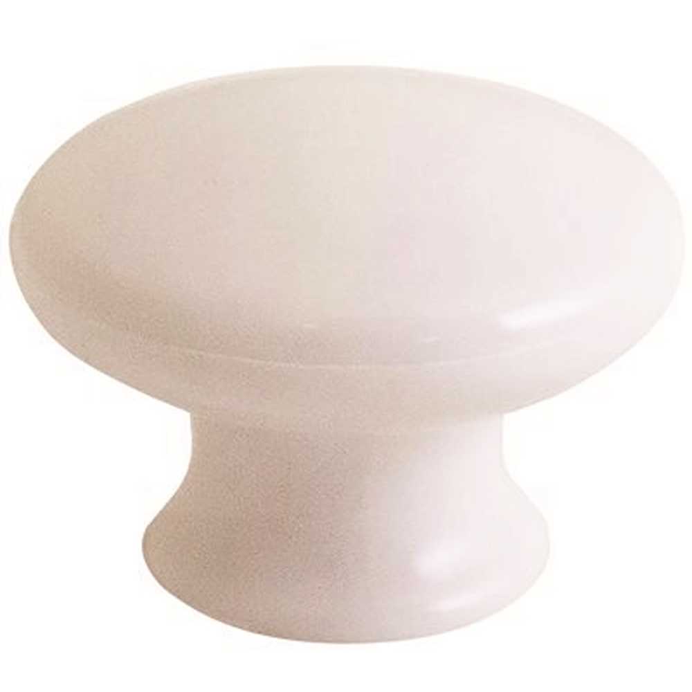 Anvil Mark 2492411 1-3/4 in. White Cabinet Knob - pack of 5