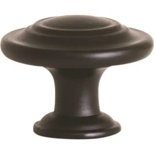 1-1/4 in. Matte Black Cabinet Knob - pack of 5