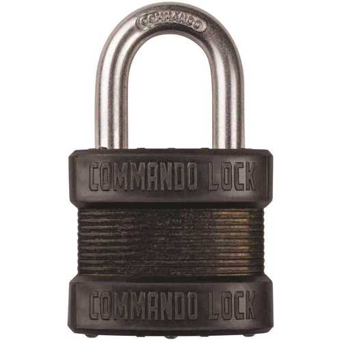 Blackout High Security 1-3/4 in. Keyed Padlock Outdoor Weather Resistant Military-Grade W 1-1/8in. Alloy Shackle