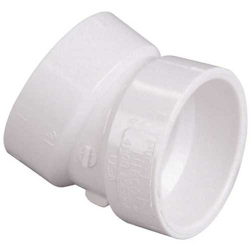 6 in. PVC DWV 22-1/2-Degree Hub x Hub Elbow